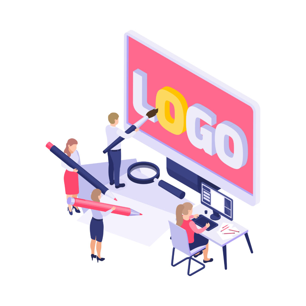 branding isometric concept